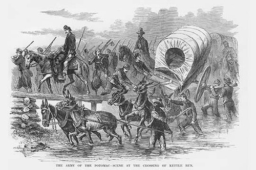 Crossing at Kettle Run by Wagons & Mules