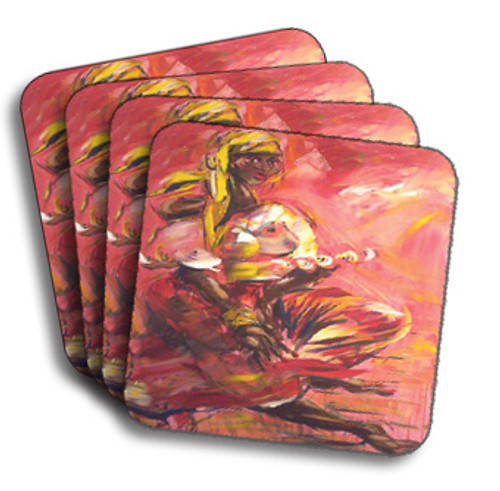 Yellow Scarf Coasters (African American Coasters)