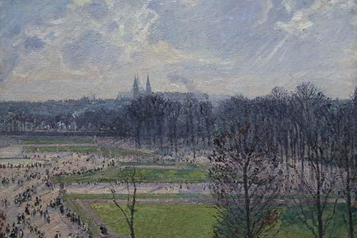 Garden of the Tuileries in a winter morning