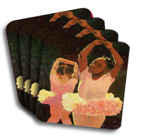 Pink Ballerinas Coasters (African American Coasters)
