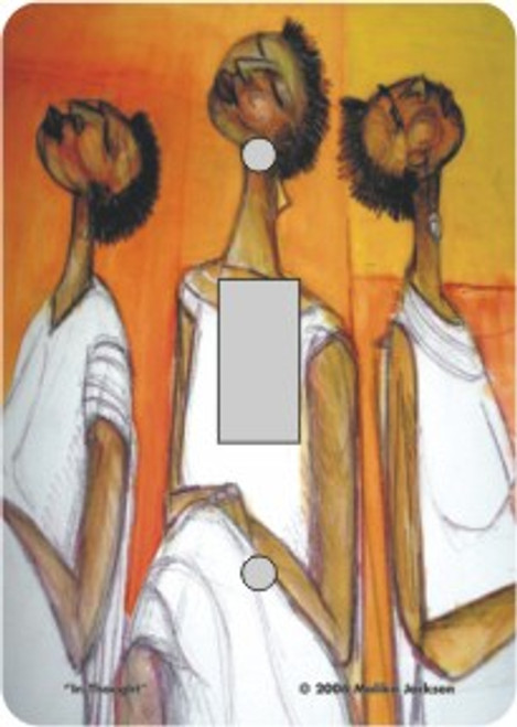 In Thought Switch Plate (African American Single Switch Plate)