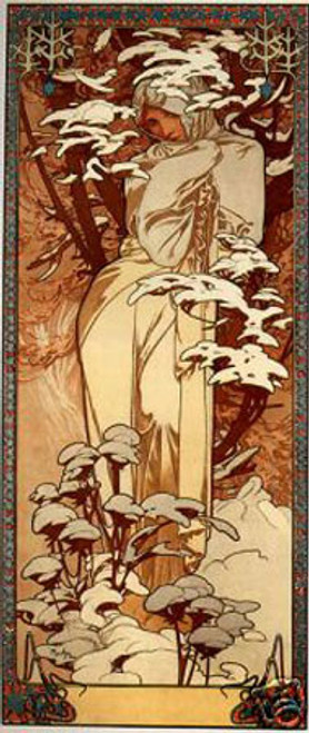 1897 Winter Alphonse Mucha Poster