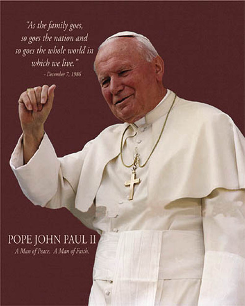 Pope John Paul II Waving Poster