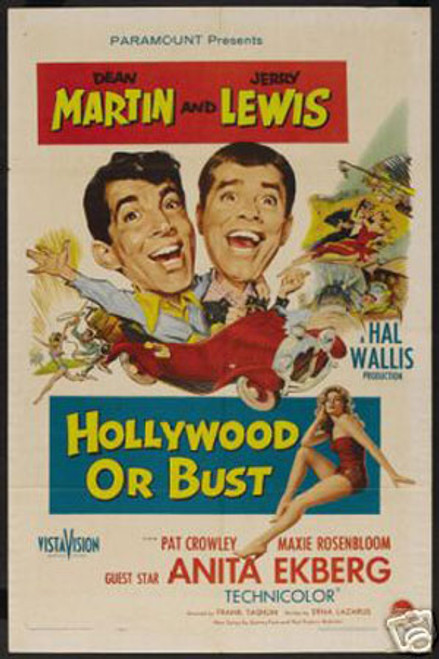 Hollywood or bust Jerry Lewis Poster