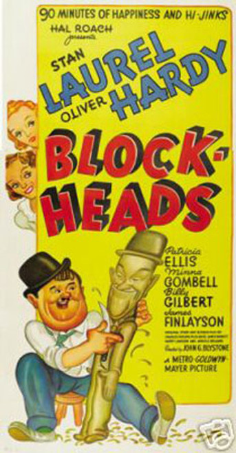 Blockheads Laurel and Hardy Poster