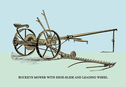 Buckeye Mower with Shoe-Slide and Leading Wheel