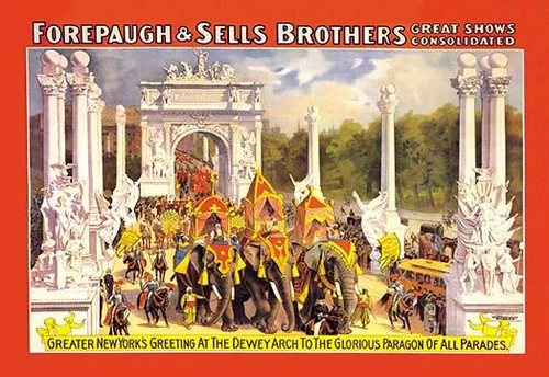 Greater New York's Greeting at the Dewey Arch: Forepaugh and Sells Brothers Great Shows Consolidated