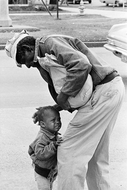 African American Man with Crying Child, 1962 Poster