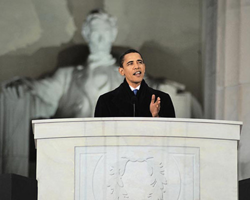 President-Elect Barack Obama, Lincoln Memorial Speech, January 18, 2009 Poster