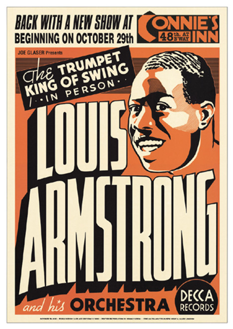 Louis Armstrong: Connie's Inn NYC, 1935 Poster