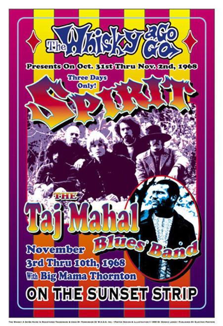 Spirit & Taj Mahal Blues Band, 1968: Whisky-A-Go-Go, Los Angeles Poster