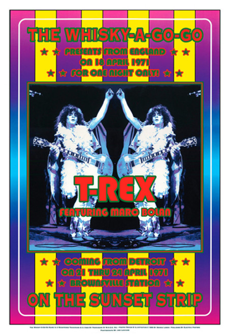 T. Rex, 1971: Whisky-A-Go-Go, Los Angeles Poster