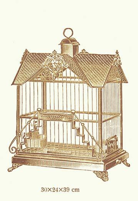 Ornate Brown Bird Cage F