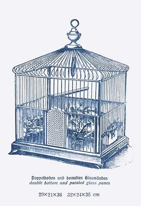 Ornate Blue Bird Cage E