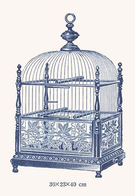 Ornate Blue Bird Cage J