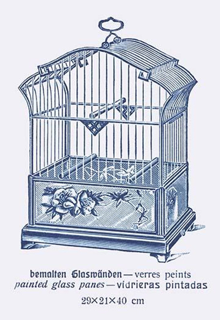 Ornate Blue Bird Cage D
