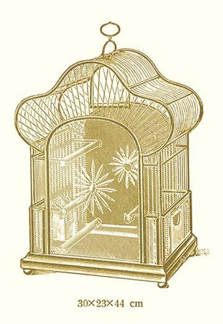 Ornate Black Bird Cage D