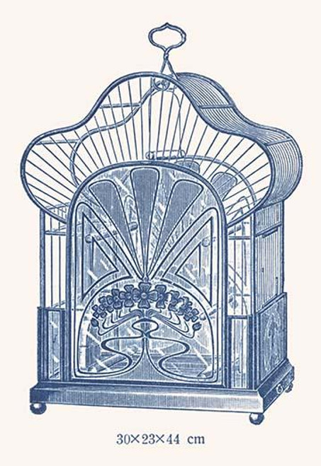 Ornate Blue Bird Cage C