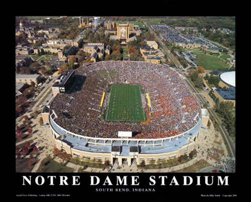 Notre Dame Stadium, South Bend, Indiana Poster