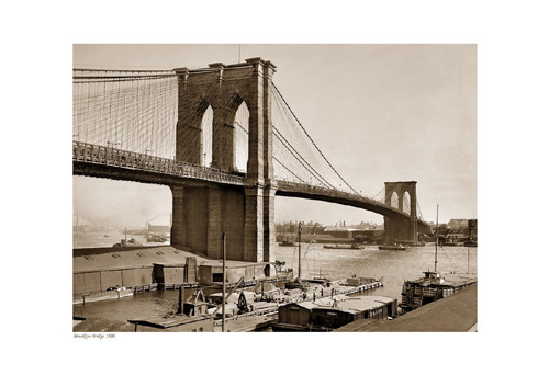 Brooklyn Bridge, 1900 (sepia) Poster