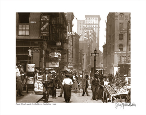 Canal Street West to Mulberry, Manhattan, 1908-1 Poster