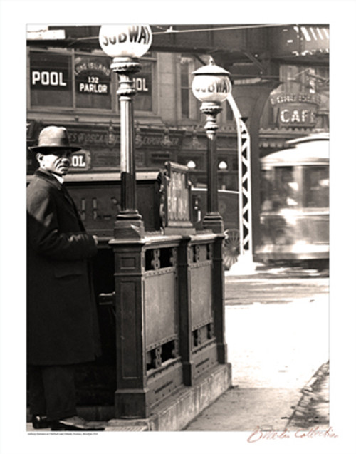 Subway Entrance, Flatbush and Atlantic Aves, Brooklyn Poster