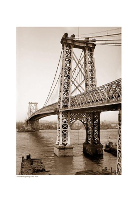 Williamsburg Bridge, circa 1910 (sepia) Poster