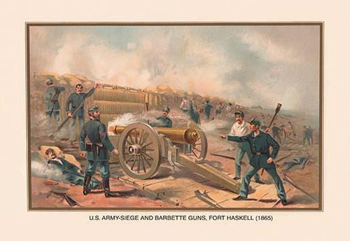 Siege and Barbette Guns, Fort Haskell, 1865