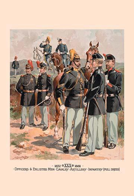 Officers & Enlisted Men, Cavalry, Artillery, Infantry (Full Dress)