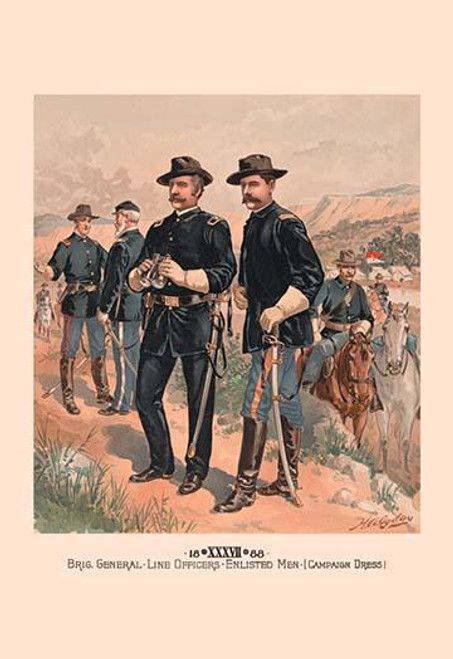 Brig. General, Line Officers, Enlisted Men (Campaign Dress)