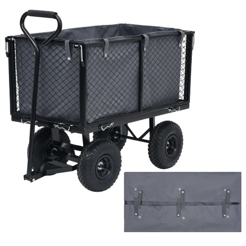 vidaXL Garden Cart Liner Dark Gray 31.9"x16.1"x15.7" Fabric A949-92586
