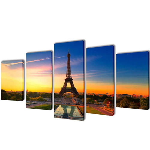 Canvas Wall Print Set Eiffel Tower 79" x 39" A949-241559