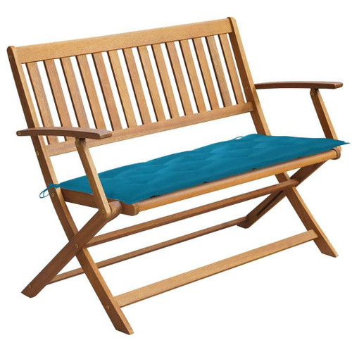 vidaXL Patio Bench with Cushion 47.2'' Solid Acacia Wood A949-3064258