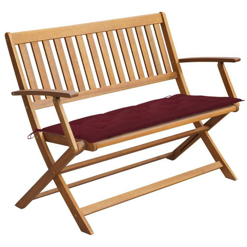 vidaXL Patio Bench with Cushion 47.2'' Solid Acacia Wood A949-3064263