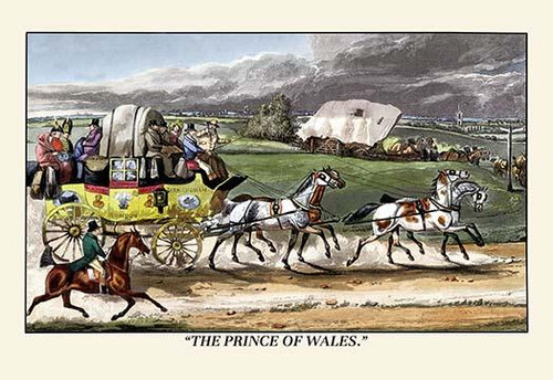 The Prince of Wales Rides on a Horse-Drawn Carriage