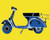 Vespa in Yellow Poster