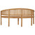 vidaXL Banana Bench 70.9" Solid Teak Wood A949-310494