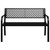 vidaXL Patio Bench 46.9" Black Steel A949-4002828