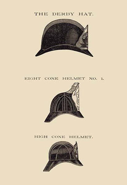 Derby Hat, Eight Cone and High Cone Helmets