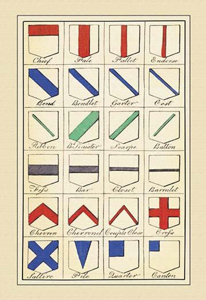 Heraldic Ordinaries - Chief, Pale, Pallet, et al.