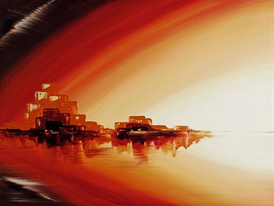 Skyline at Sundown Poster