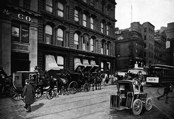 Cabs Outside of Tiffany & Co., New York City