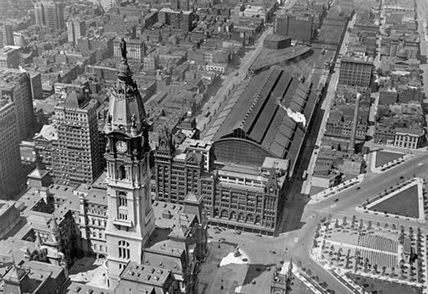 Sky View of City Hall, Philadelphia, PA