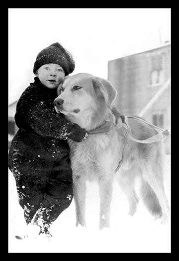 Child with Dog in Alaska