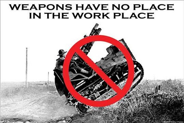 Weapons have no place