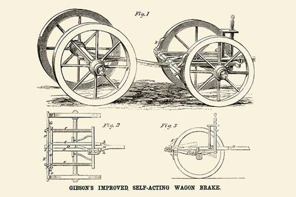 Gibson's Improved Self-Acting Wagon Brake