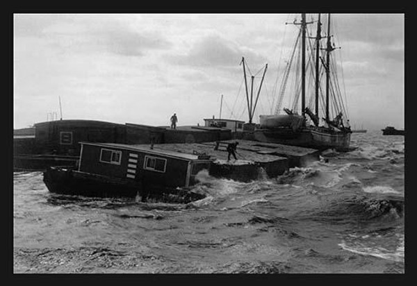 Barge in High Wind