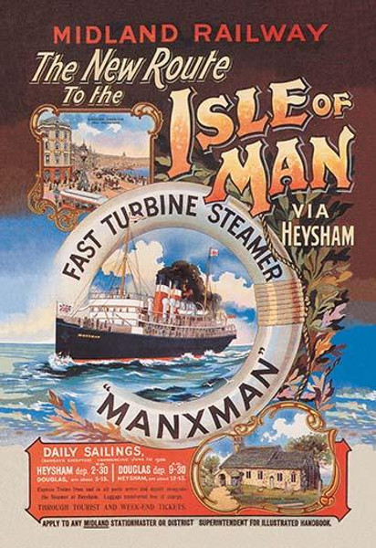 New Route to the Isle of Man via Heysham on the Fast Turbine Steamer Manxman