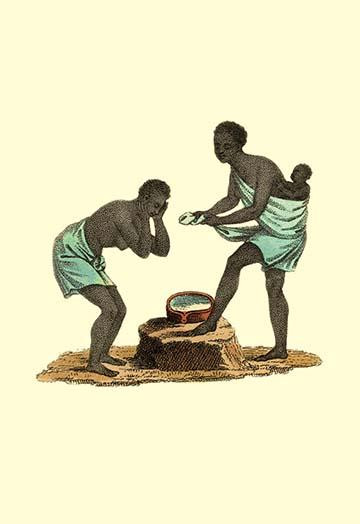 Two African Women with Child