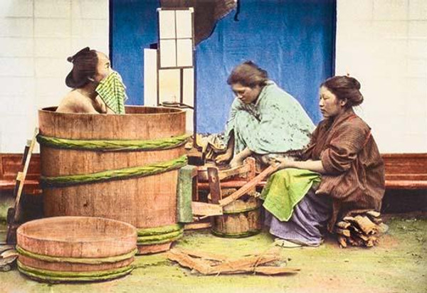 Man Having a Bath